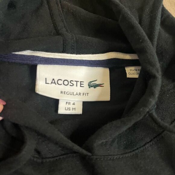 Lacoste Black Casual Pullover Hoodie Men‎ Medium - Picture 3 of 6